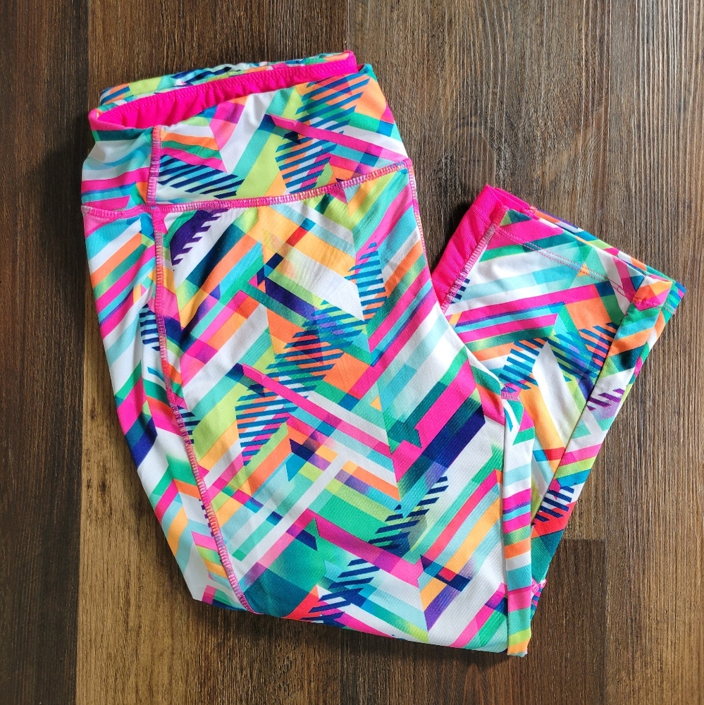 Avia Multicolor Geometric Workout Leggings